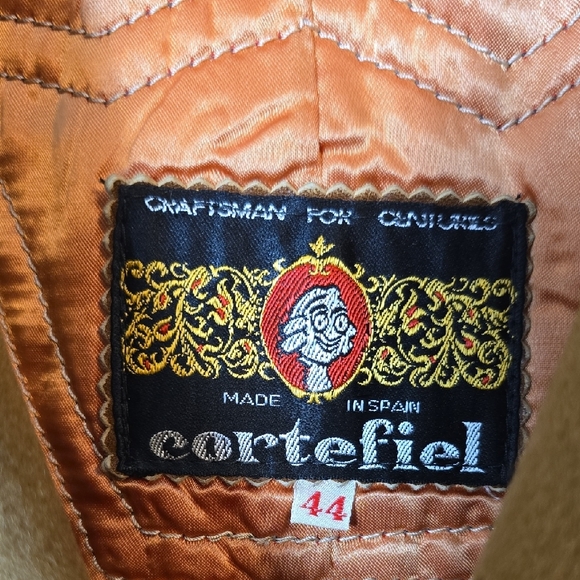 Cortefiel Vintage 70's Men's Camel Coat Size 44 - Picture 2 of 16